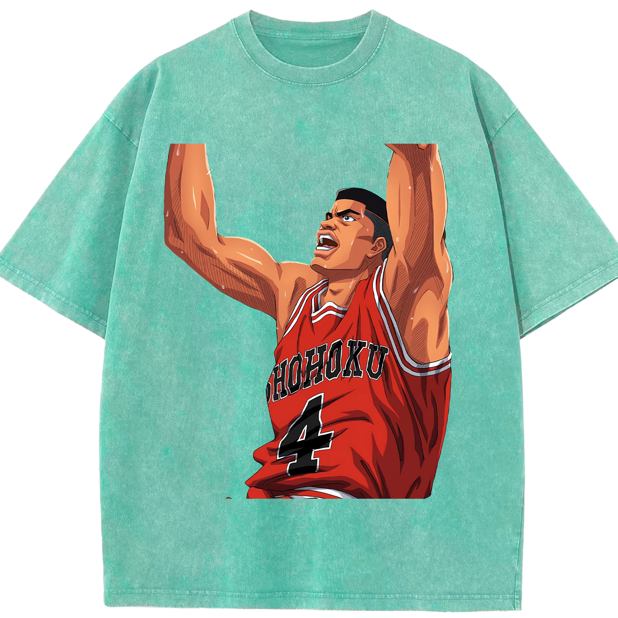 （画像用） SLAM DUNK／スラムダンク 綿100% ヴィンテージ風 半袖Tシャツ（フロントプリント）